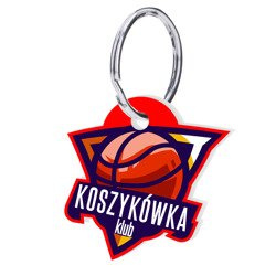 Brelok promujący klub koszykówki