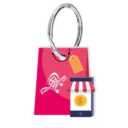 Brelok promujący sklep internetowy